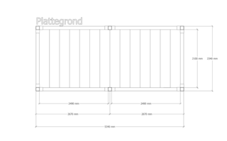 Douglas pergola, 234 x 534 cm Verando, Living